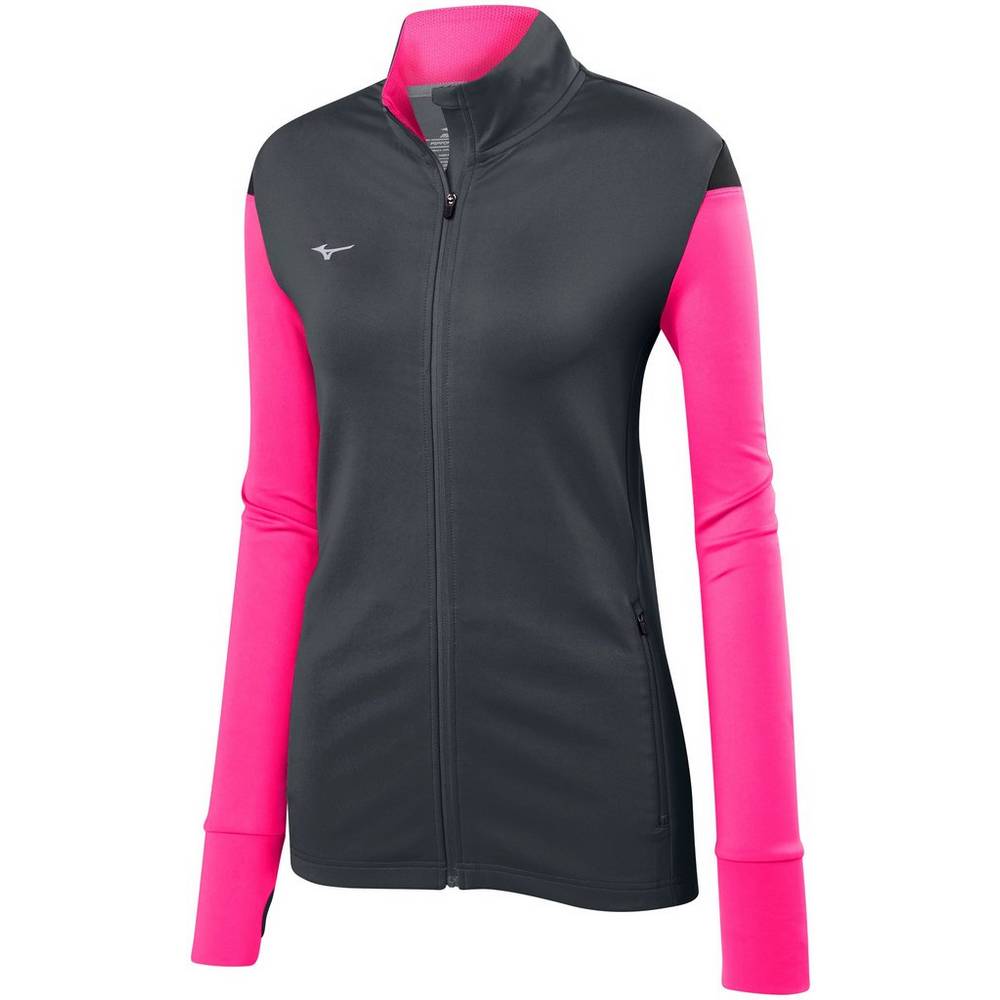 Mizuno Horizon Full Zip - Bayan Mont - Gri/Pembe/Siyah Türkiye (JTKACZ-342)